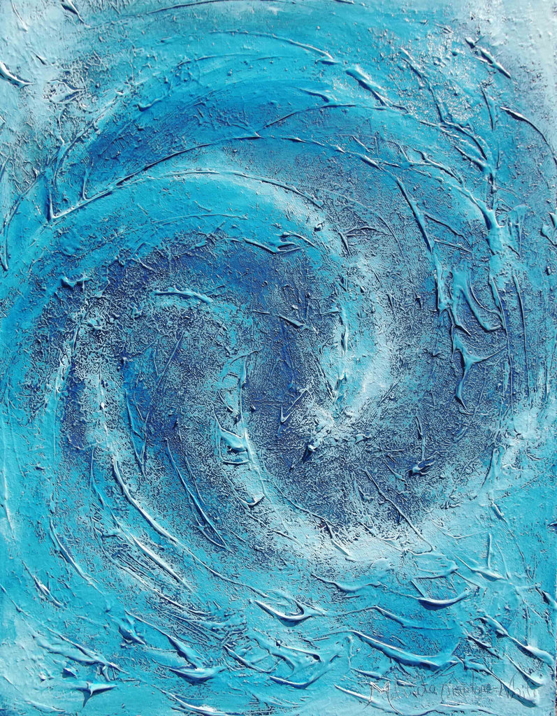 Icy Blue Wave Art Print