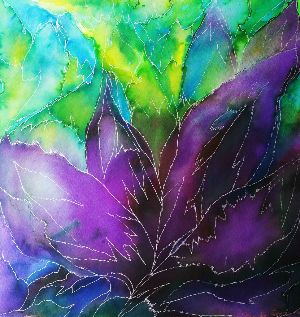 Purple Leaf Art Print